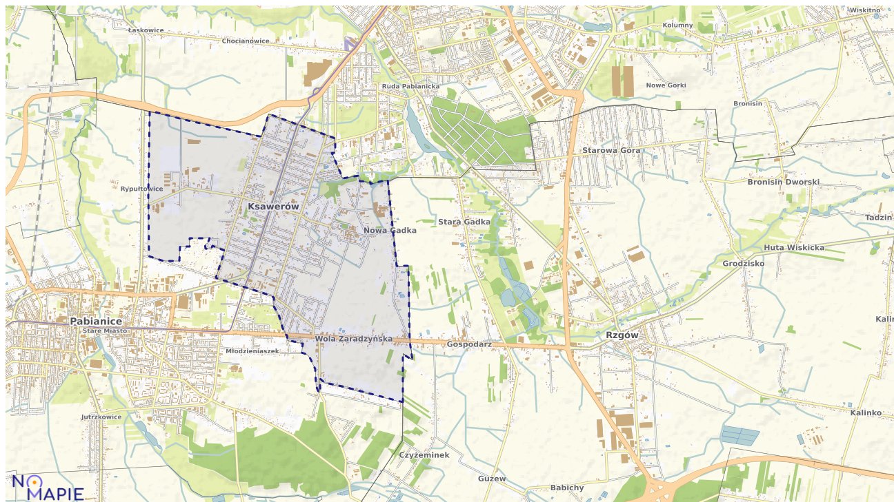 Mapa uzbrojenia terenu Ksawerowa
